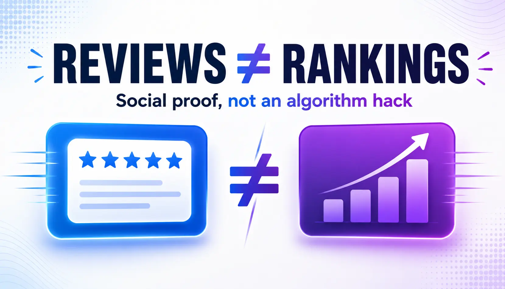 Podcast reviews compared with ranking growth to show that reviews provide social proof but do not directly equal podcast rankings.
