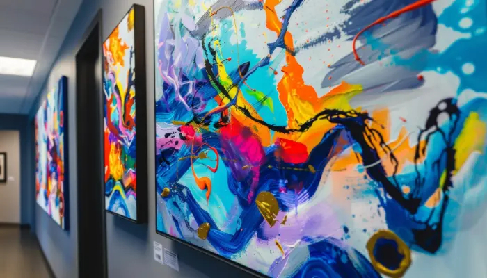 Modern art paint splatter